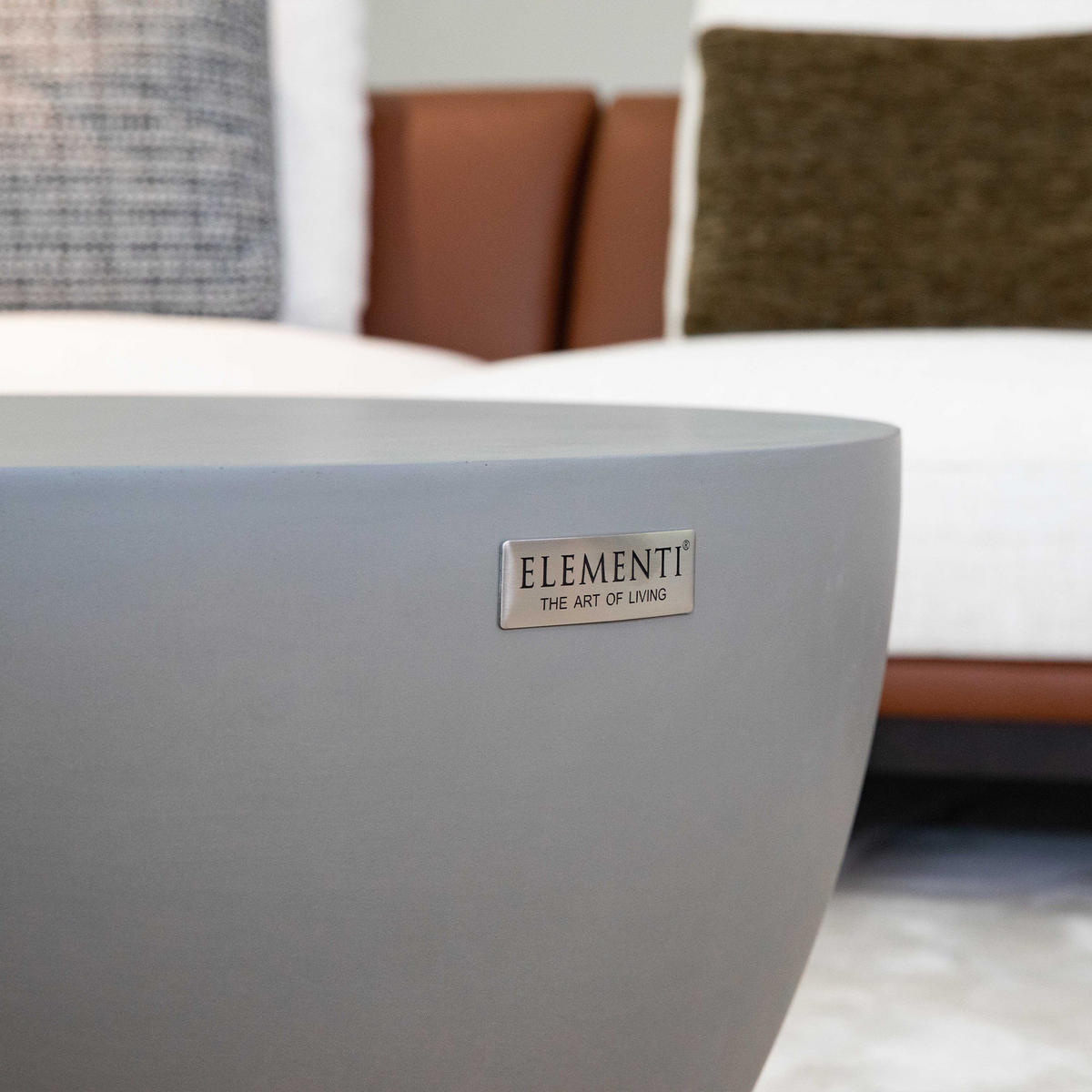 COUCHTISCH CHRONOS Mittel aus Beton 87 x 87 x 35 cm - Grau, Naturmaterialien (87/87/35cm) - Elementi