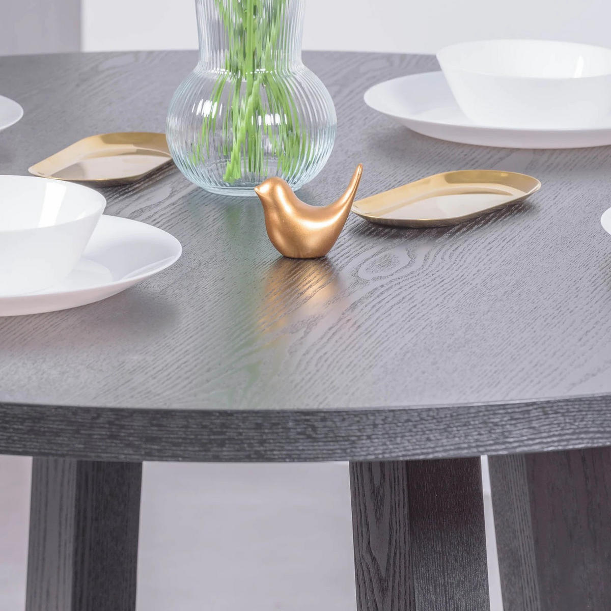 ESSTISCH Rund Schwarz 115/115/77 cm - Schwarz, Holz (115/115/77cm) - Nest Dream