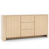 SIDEBOARD AVORIO 168/84/39cm mit 3 Schubladen 2 Türen Eichefarben - Eichefarben/Naturfarben, Holzwerkstoff (168/84/39cm) - MASSENO
