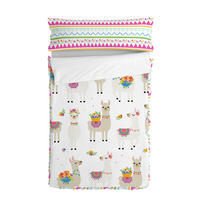 NORDIC-SACK cute llamas 90x200 cm ohne füllung mehrfarbig - Multicolor, Textil (90/200cm) - Happy Friday