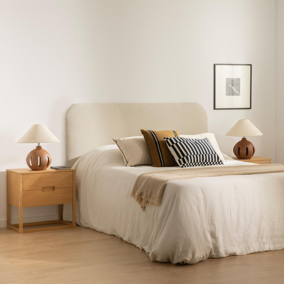 KOPFTEIL Coline Beige 165 cm x 118 cm - Beige, Textil (165/118/3cm) - Kenay Home