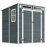 GERÄTESCHUPPEN Kunststoff-Aluminium Grau - Grau, Kunststoff (182/196/182cm) - Outsunny