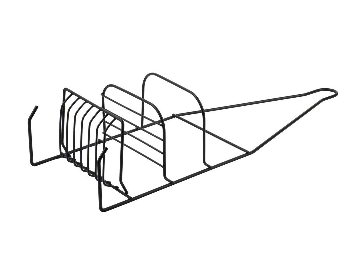 BADEZIMMERREGAL Carl 15/9,5/46cm Schwarz - Schwarz, Metall (15/46/9.5cm) - Mondex