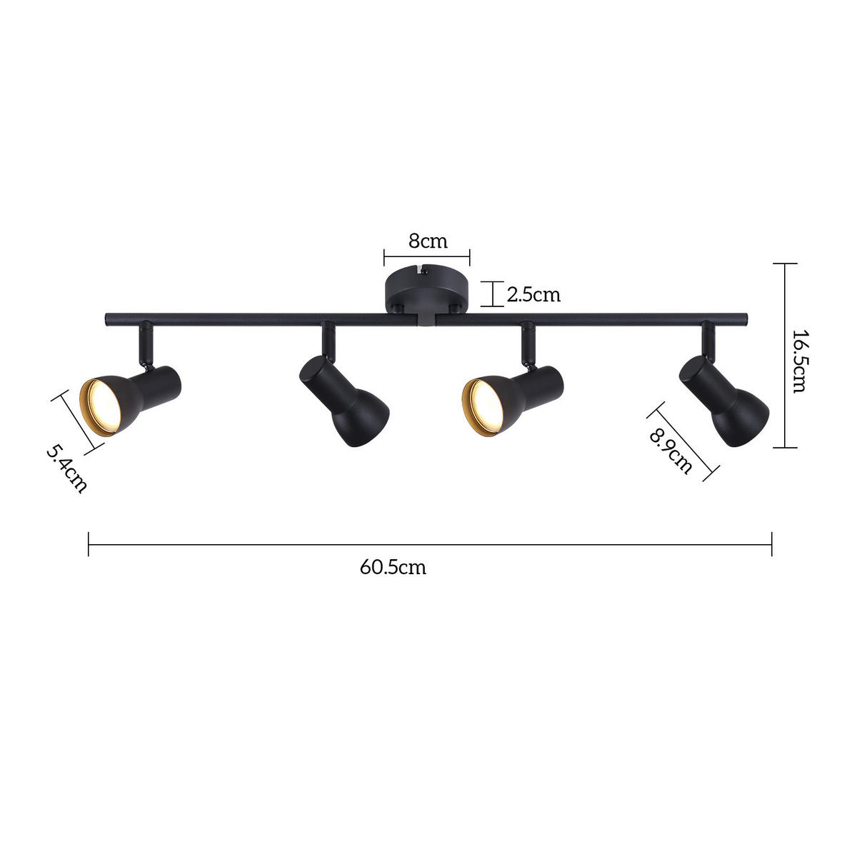 STRAHLER Jyrnexk 8/16.5/8 cm - Schwarz, Metall (8/8/16.5cm) - ZMH