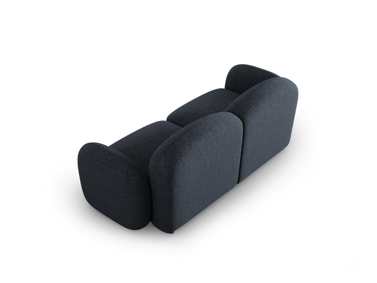 SOFA Blair aus Chenille-Stoff blau melange 2 Sitzplätze - Blau, Textil (87/80/194cm) - Micadoni
