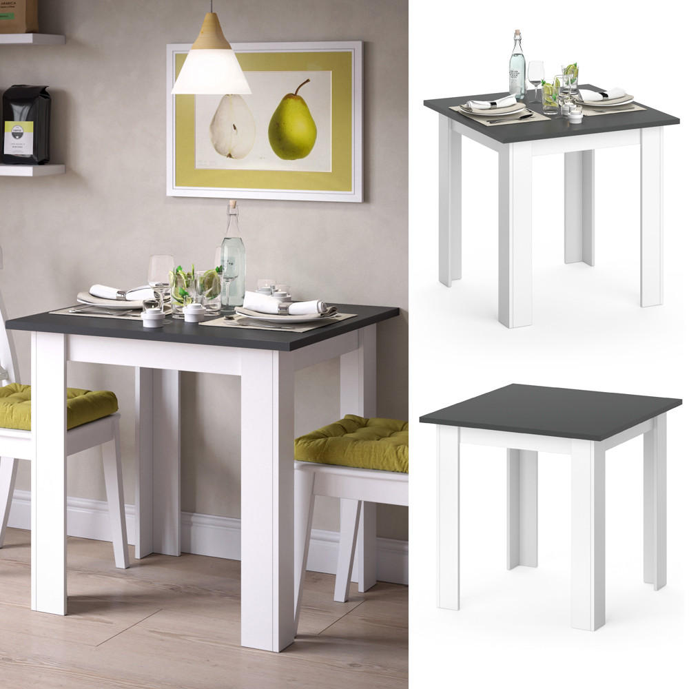 ESSTISCH Karlos Anthrazit 80 x 80 cm - Anthrazit, Holzwerkstoff (80/80/76.6cm) - Vicco