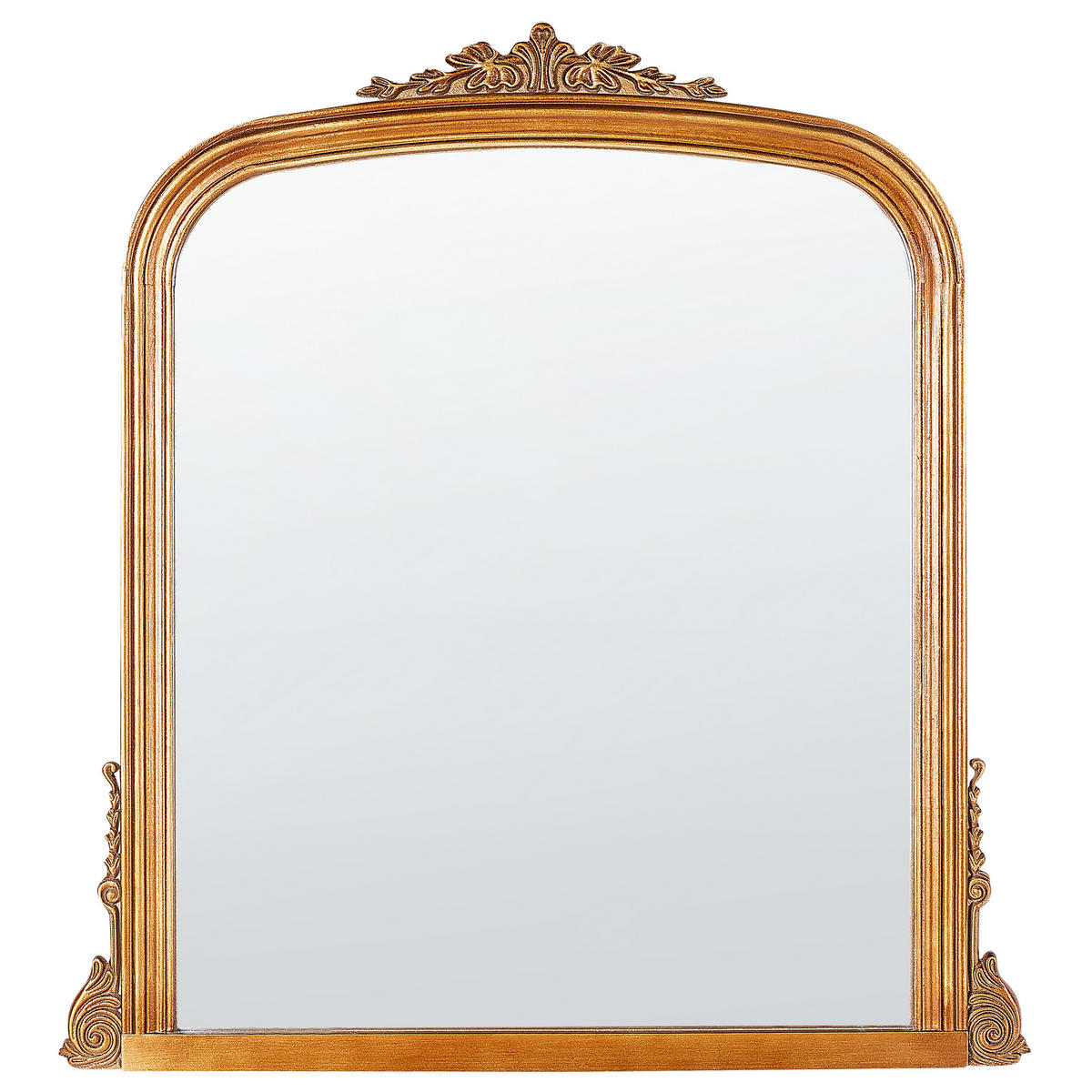 WANDSPIEGEL Gold Metall 75/78 cm Sussey - Goldfarben, Metall (75/78/3cm) - Beliani