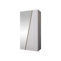 DREHTÜRENSCHRANK Zen 1L 100 cm - Goldfarben/Schwarz, Holzwerkstoff/Kunststoff (100/202/50cm) - MIRJAN24