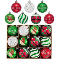 WEIHNACHTSKUGELN 12 Stück Set 6 cm Rot Grün Weiß - Multicolor, Kunststoff (6/6/6cm)