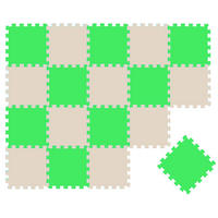 SPIELMATTE ab Null - 180/90/1 cm Puzzlematte Beige - Multicolor, Kunststoff (30/30cm) - Littletom
