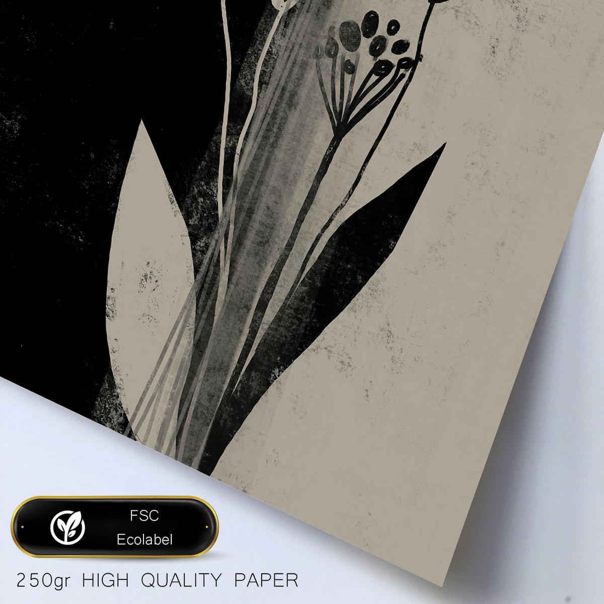 POSTER Set Mit 6 Töne Schorken In Blume Zusammenfassung A3 & A4 Rahmenlos - Klar, Papier (29/3cm) - Nacnic