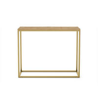 KONSOLENTISCH Well 100 Eiche Wotan, Goldene Beine - Eiche Wotan/Goldfarben, Holzwerkstoff/Metall (25/100/80cm) - Bettso