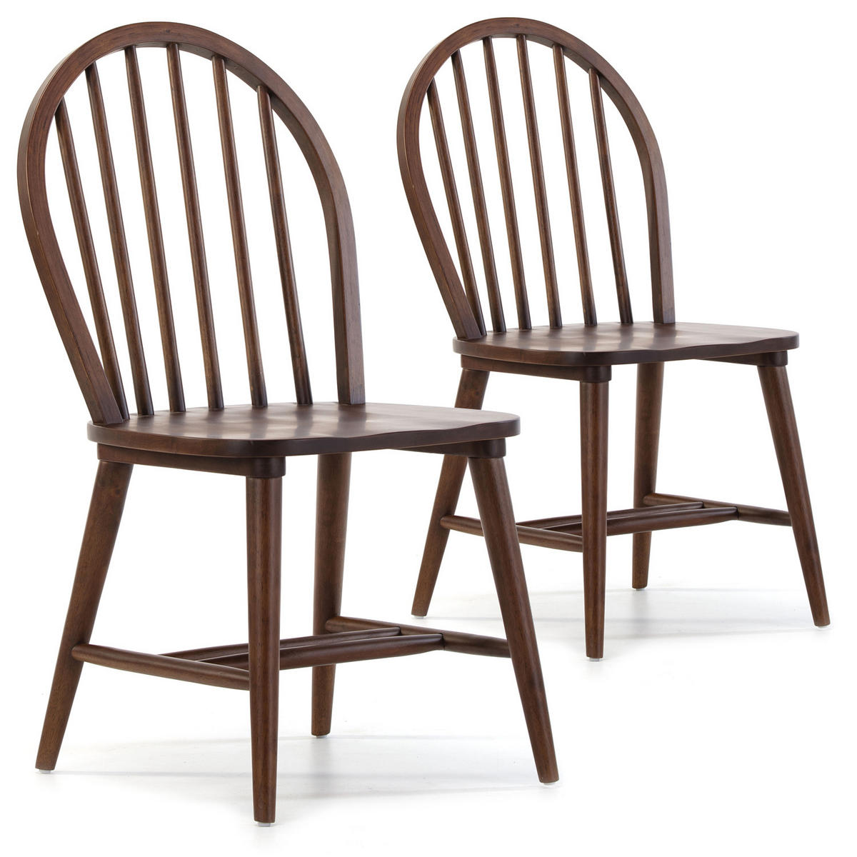 STUHL 2er-Set Clarck Nussbaum Farbe - Walnussfarben, Holz (48/92/48cm) - VS Venta-stock