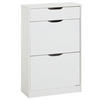 SCHUHSCHRANK BASIL - Weiß, Holz (58/93/25cm) - IDIMEX