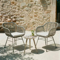 GARTENSTUHL PARAMO 2ER-SET - Grau, Textil/Metall (61/82/57cm) - IDIMEX