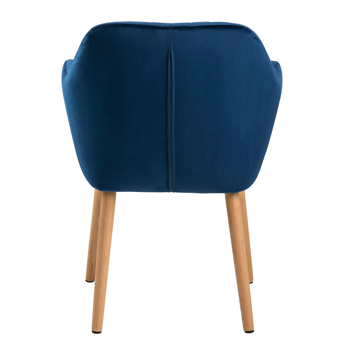 ARMLEHNENSTUHL - Textil / Massivholz - Eichefarben/Dunkelblau, Eichenholz/Holz (57/83/61cm) - home24