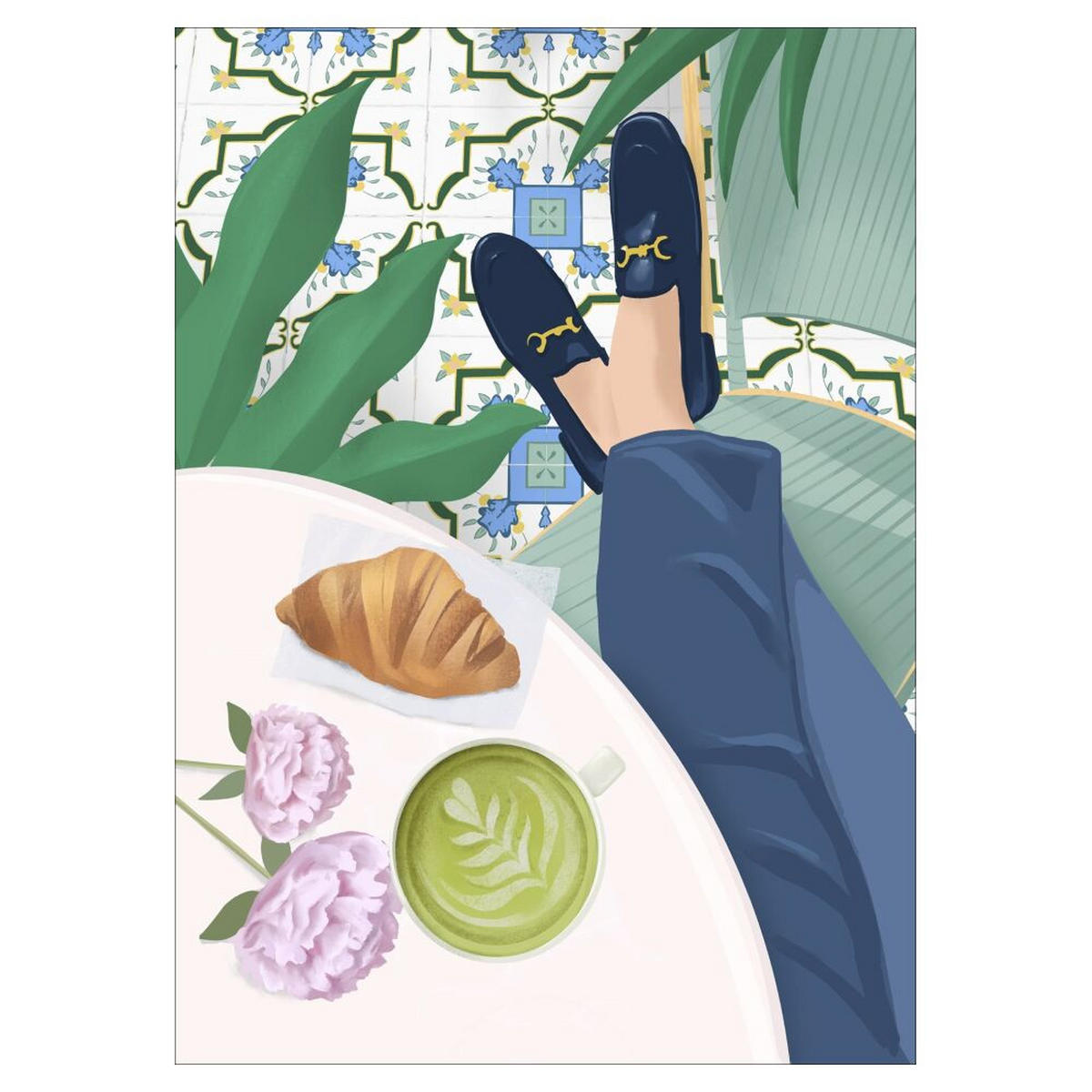 POSTER Petra Lizde - Cafe - Naturfarben, Papier (50/70/0.1cm) - Poster&Frame