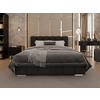 POLSTERBETT Zaira 160x200cm – Elegantes Polsterbett für modernen Wohnstil , Taschenfederkernmatratze Pocket KOKOS (20cm), schwarz - Schwarz, Holz (160/200cm) - Homesy