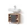 WASCHBECKENUNTERSCHRANK Fucino Anthrazit/Goldkraft Eiche 60 x 54 cm - Anthrazit/Eiche Wotan, Holzwerkstoff (60/54/32cm) - Livinity®