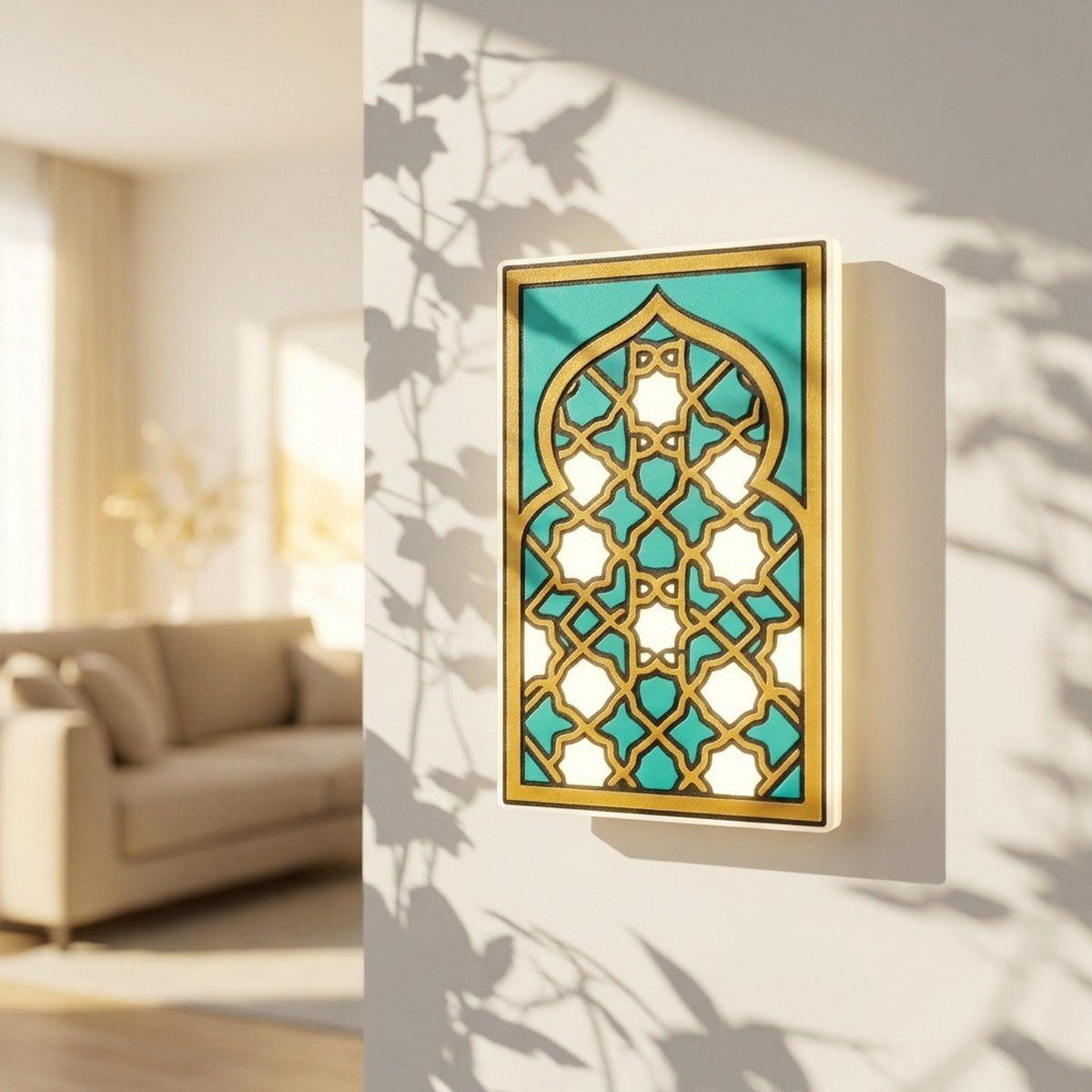 LED-WANDLEUCHTE 20.6/13.3/3.8 cm - Grün, Kunststoff (13.3/3.8/20.6cm) - Authentics