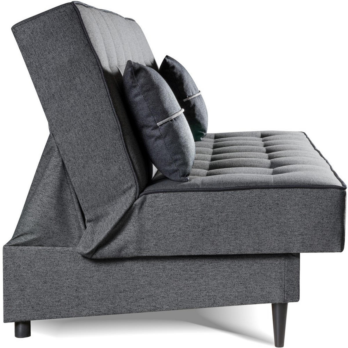 ROZKLÁDACÍ pohovka Bario 3místná s funkcí spaní, šedá - šedá, textil (200/90/98cm) - Beautysofa