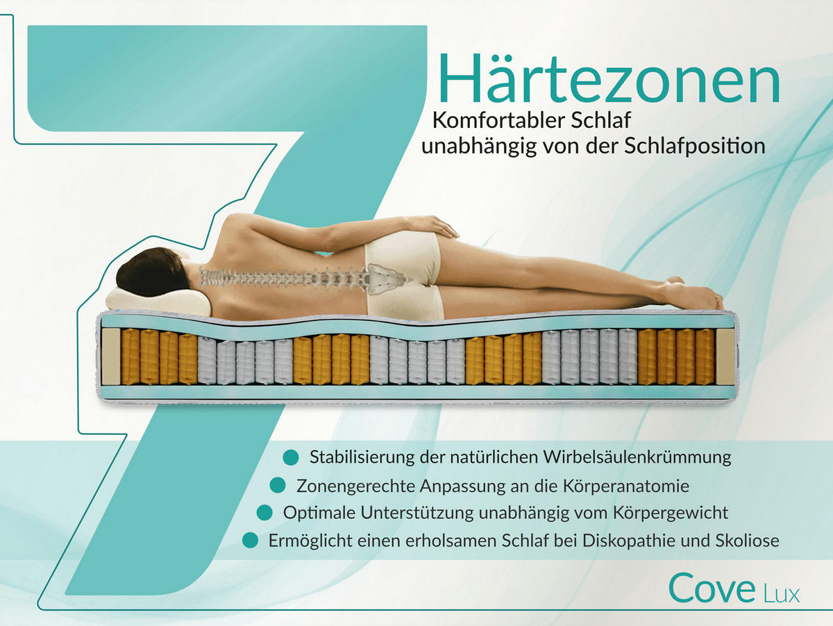 TASCHENMATRATZE COVE - 180/200 - H3 - Lux - Multicolor, Textil (180/200cm) - MKS