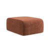POUF Chenille Stoff Orange - Terracotta/Schwarz, Holzwerkstoff/Kunststoff (72/42/94cm) - LaMiaSofa