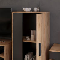 KOMMODE Berno Goldkraft Eiche/Anthrazit 50.1 x 87.3 cm mit 2 Fächern - Honigeiche/Anthrazit, Holzwerkstoff (50.1/87.3/28.3cm) - Vicco