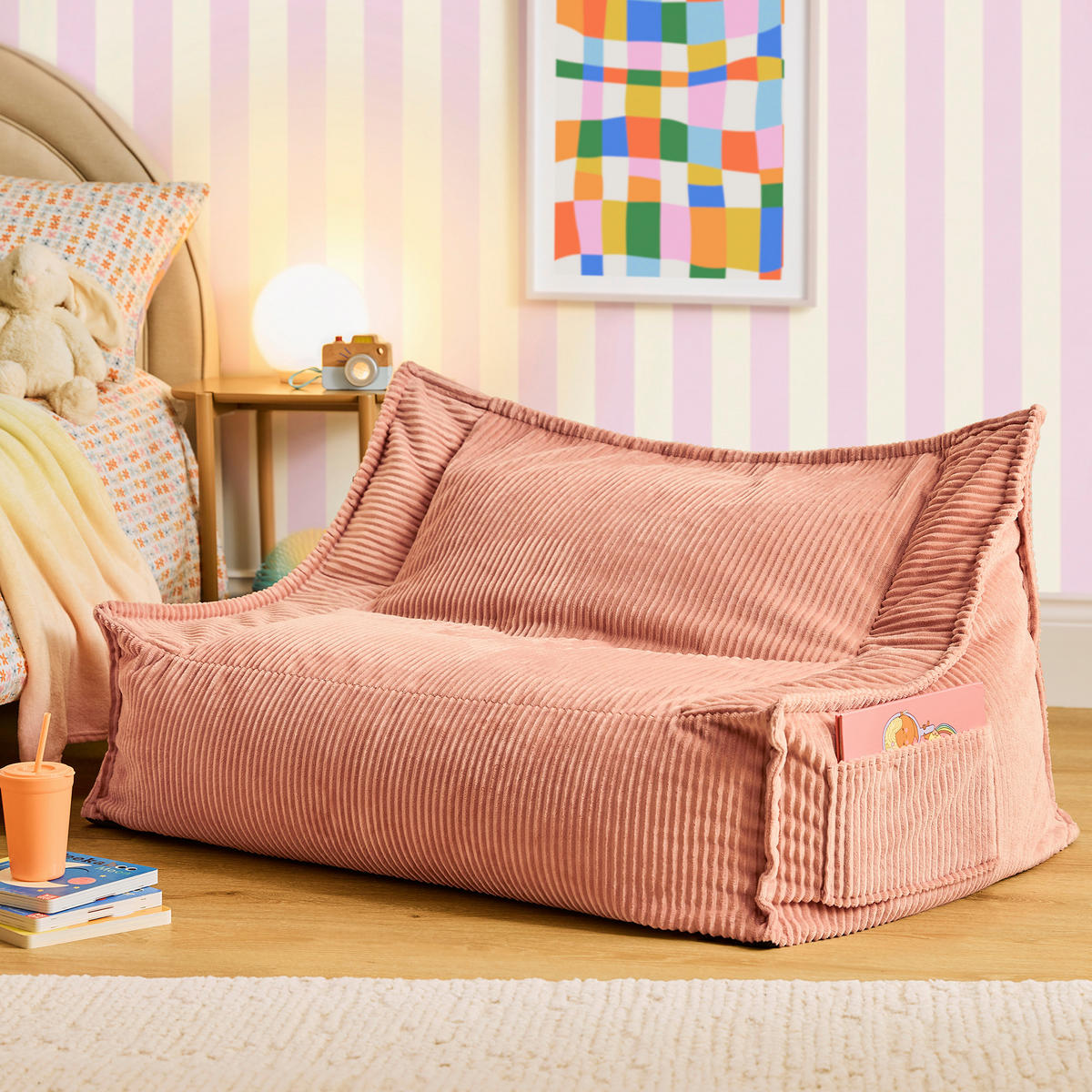 KINDERSITZSACK Sofa Francesco - Pink, Textil (107/60/67cm) - icon