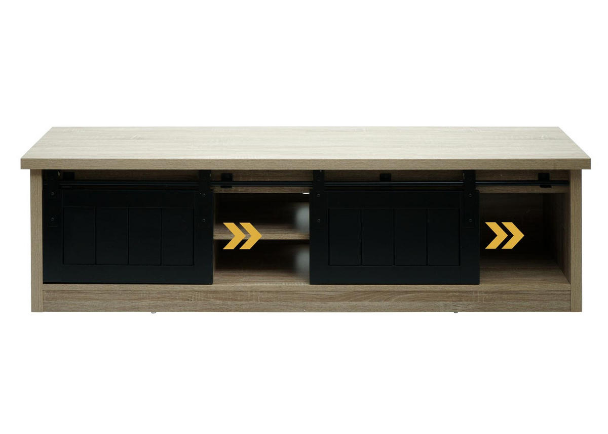 TV-RACK Buche Dekor - Buchefarben, Holz (150/43/40cm) - MCW