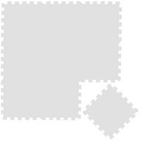 SPIELMATTE ab Null - 90 cm Baby Puzzlematte Weiß - Weiß, Kunststoff (30/30cm) - Littletom