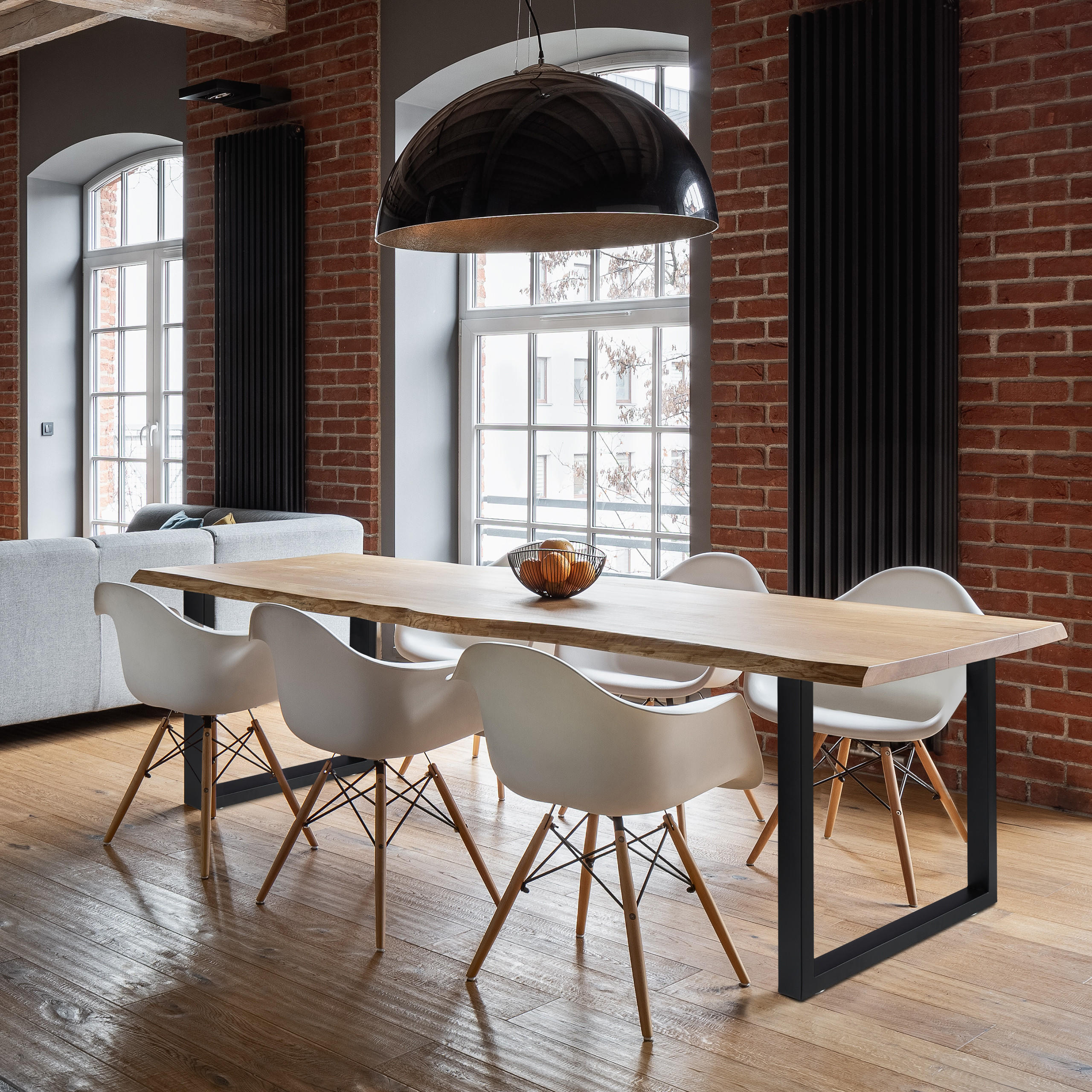 2XTISCHKUFEN - Schwarz, Metall (100/72/8cm) - Relaxdays