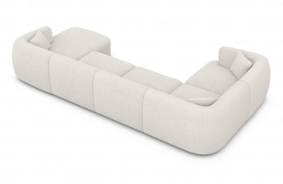 WOHNLANDSCHAFT Azura Pearl Boucléstoff - Perlmutt, Kunststoff (325/78/177cm)