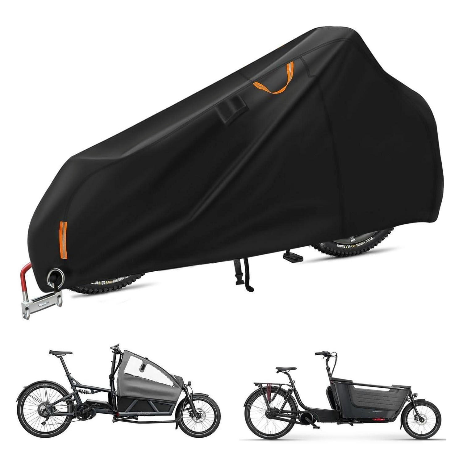 FAHRRADABDECKUNG Lastenrad Wasserdicht 235 x 100 x 74 cm Schwarz - Schwarz, Kunststoff (100/74/235cm)