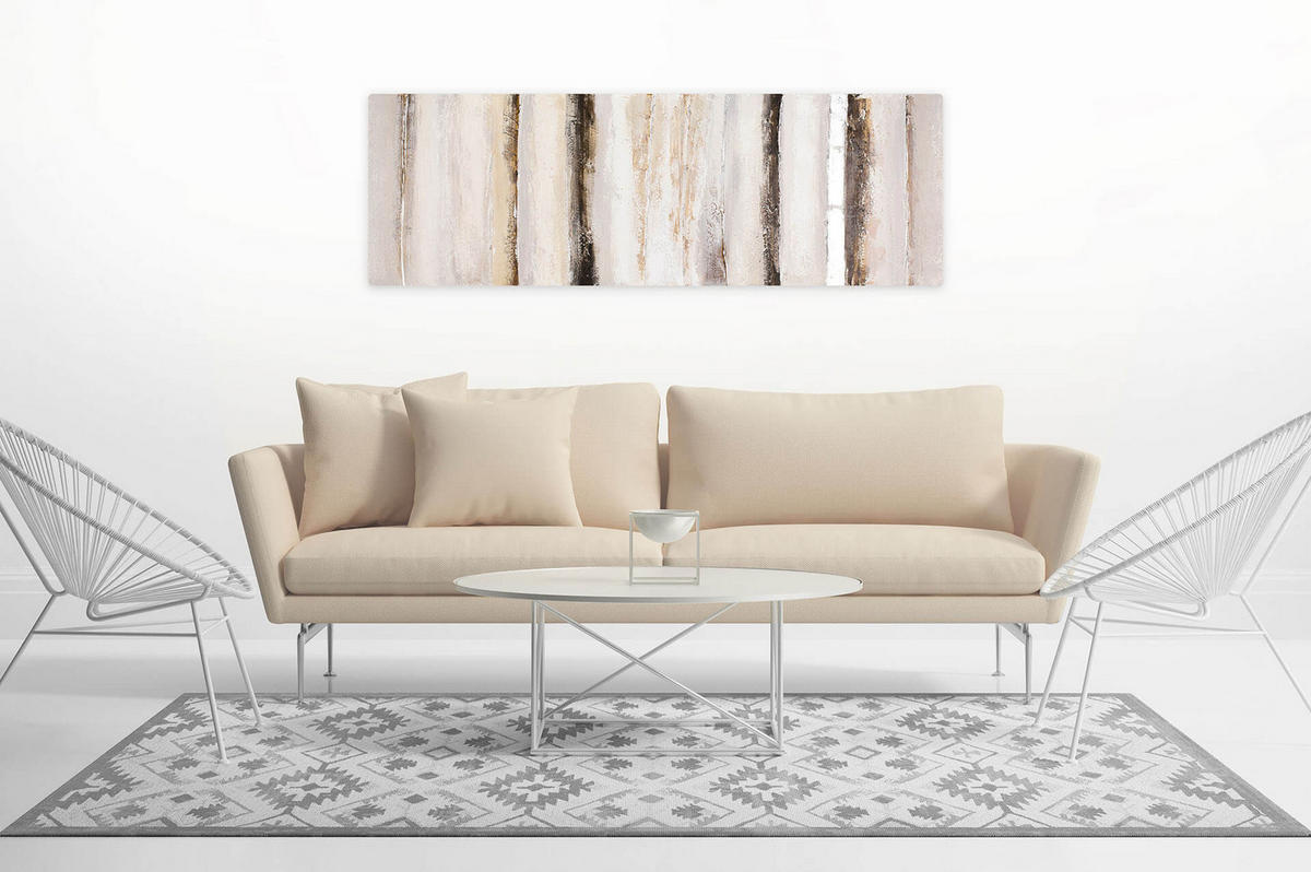 ÖLGEMÄLDE 150/50 cm - Beige/Braun, Holz/Textil (150/50cm) - KUNSTLOFT