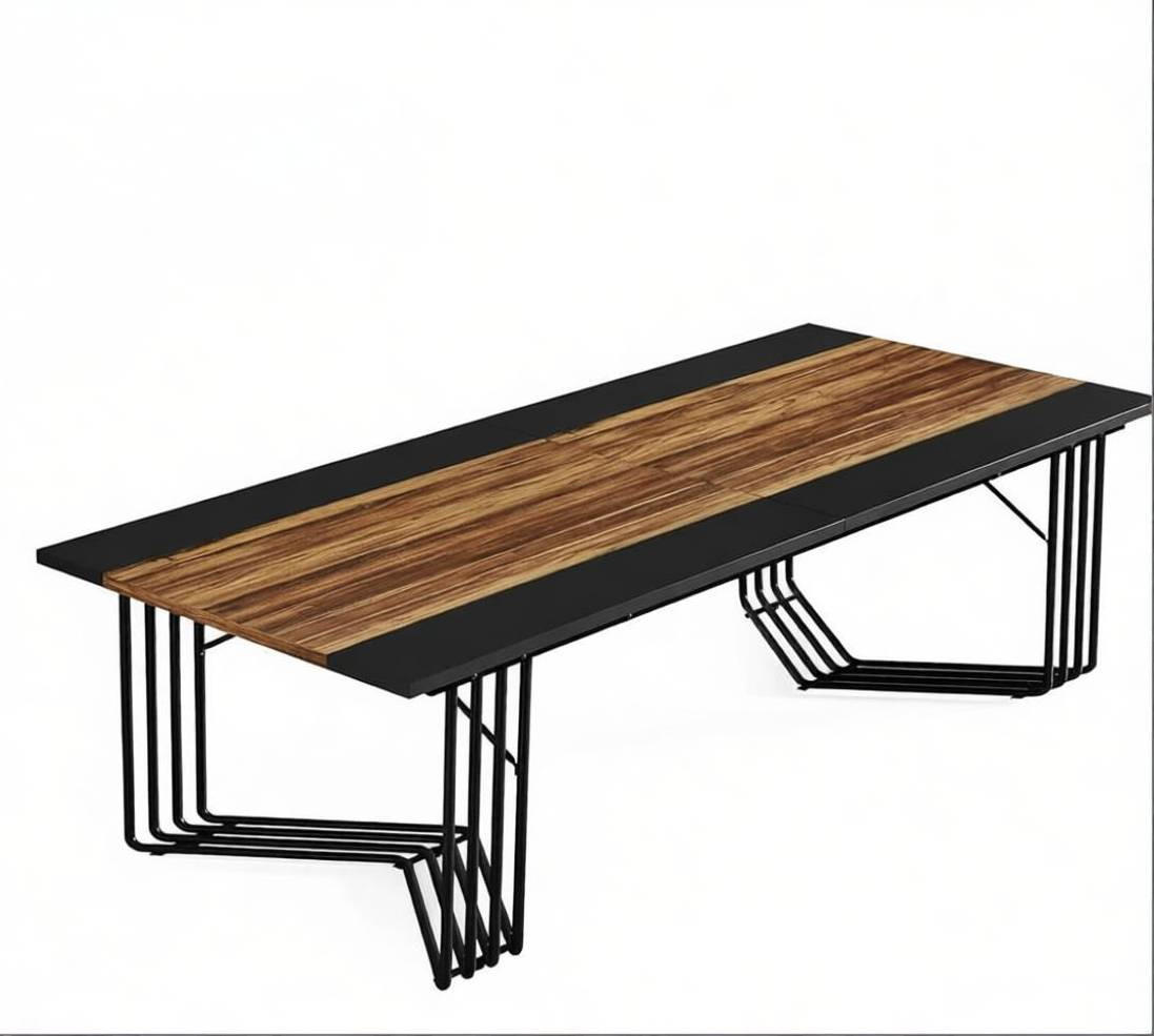 Meubliv Konferenztisch Schwarz 100x75x200 cm