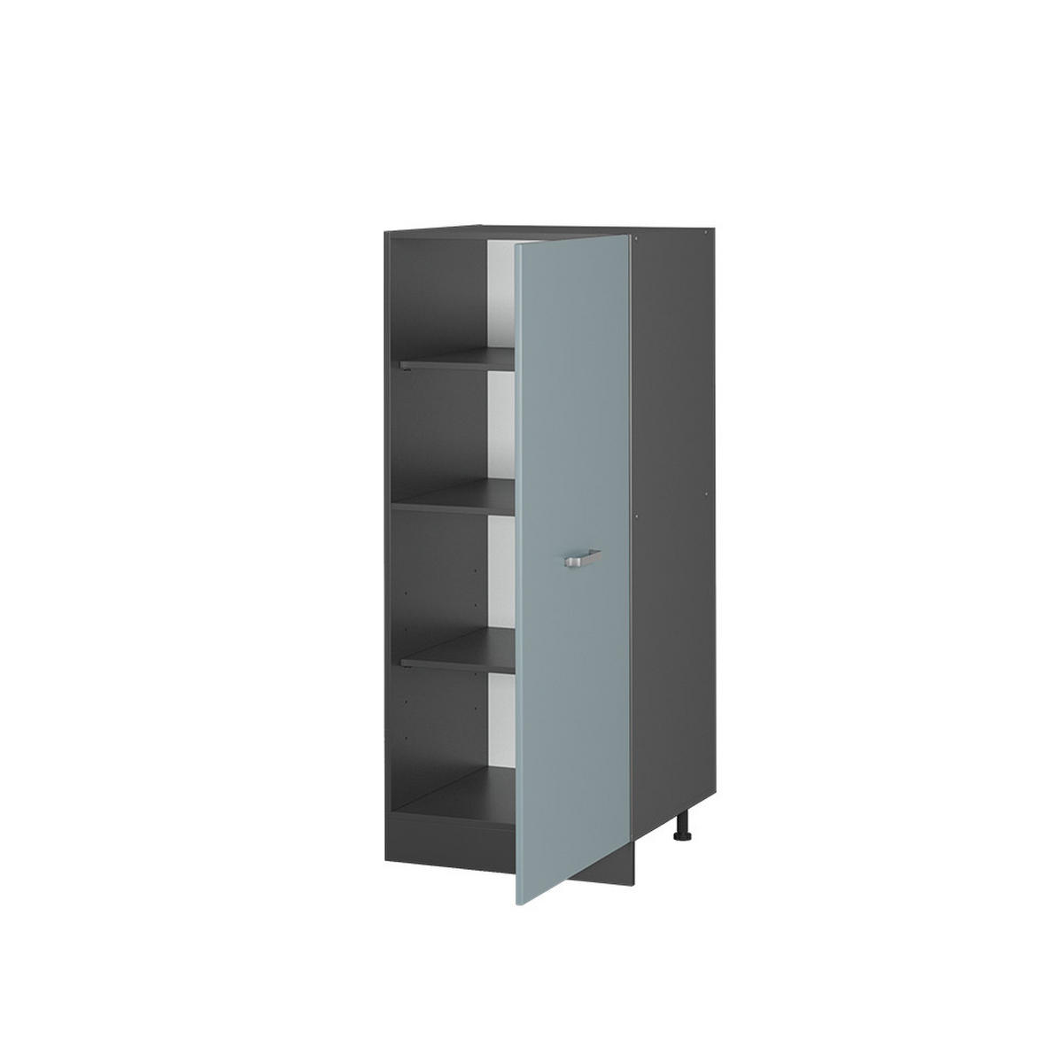 HOCHSCHRANK R-Line Blau-Grau 60 cm - Anthrazit/Blaugrau, Holzwerkstoff (60/143/57cm) - Vicco