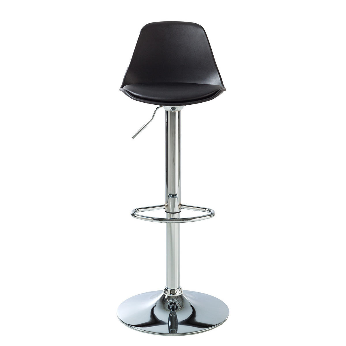 BARSTUHL - 2er-Set - Kunststoff - Schwarz, Kunststoff/Metall (39/83/40cm) - home24