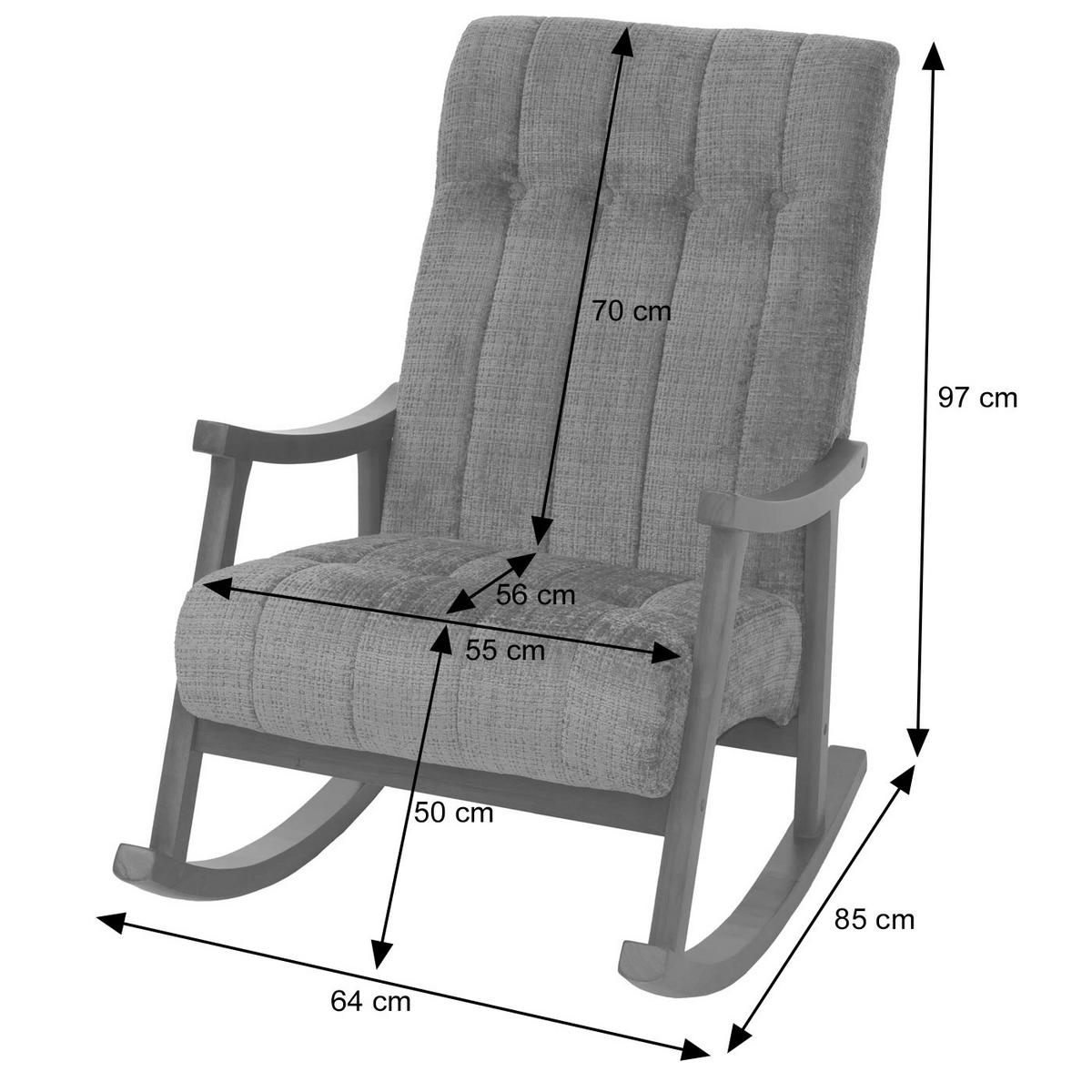 SCHAUKELSTUHL Cremeweiß - Creme/Weiß, Textil (64/97/85cm) - Jamb