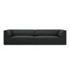 SOFA Ruby aus Cord schwarz 4 Sitzplätze - Schwarz, Textil (93/69/302cm) - Micadoni