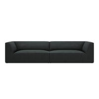 SOFA Ruby aus Cord schwarz 4 Sitzplätze - Schwarz, Textil (93/69/302cm) - Micadoni