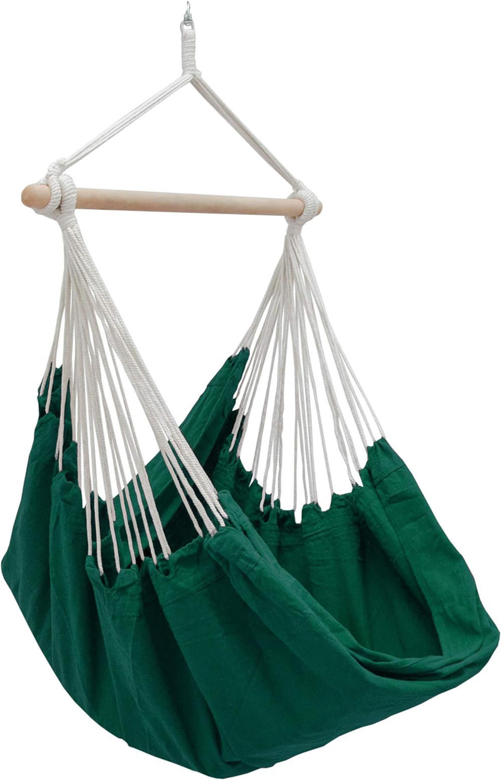 XXL-HÄNGESESSEL 185/130 cm Belastbar bis 150 kg Dunkelgrün - Grün, Textil (130/155/185cm) - Amanka