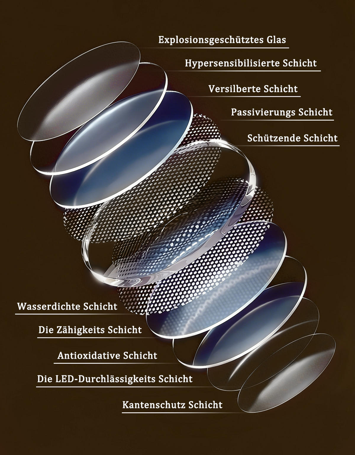 BADSPIEGEL mit Beleuchtung Karvel 3/60/80 cm - Weiß, Glas (60/80/3cm) - ZMH