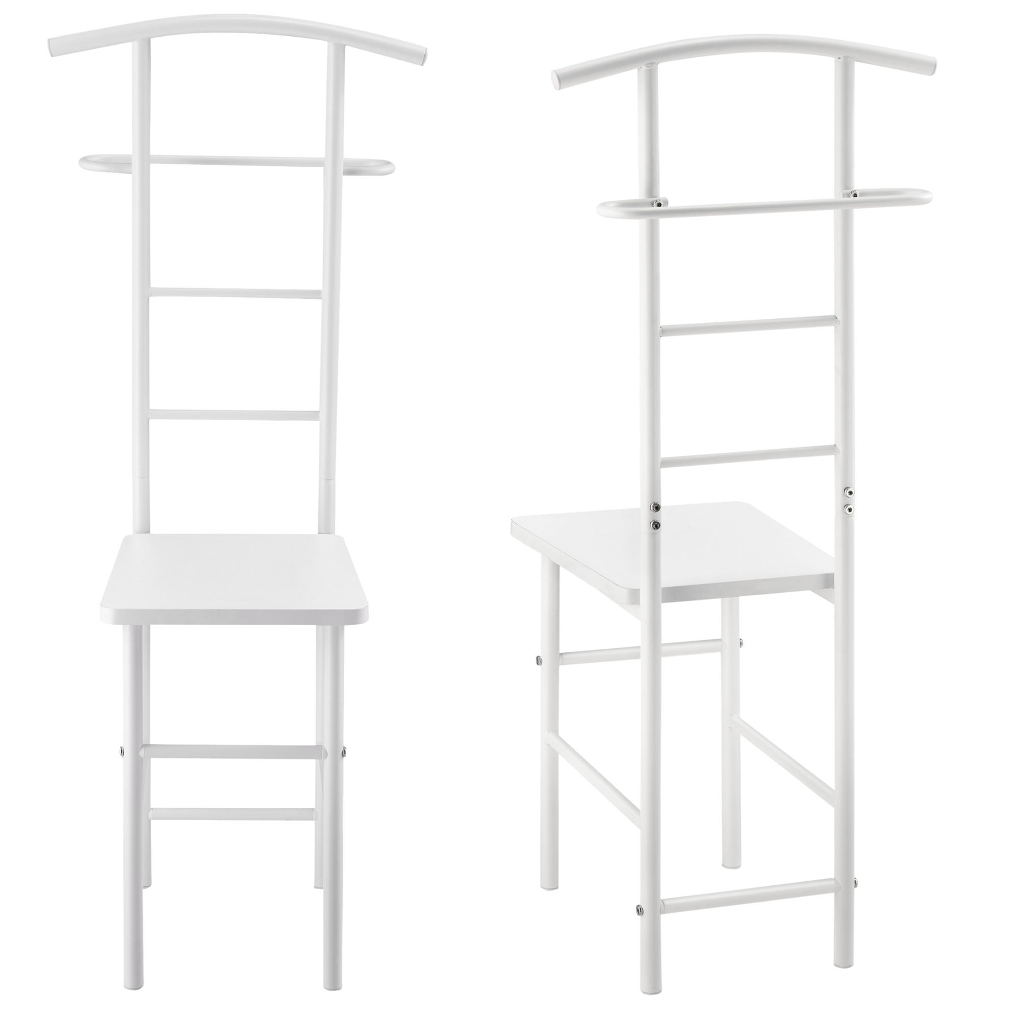 HERRENDIENER Anaheim - Weiß, Metall (45/107/45cm) - [en.casa]