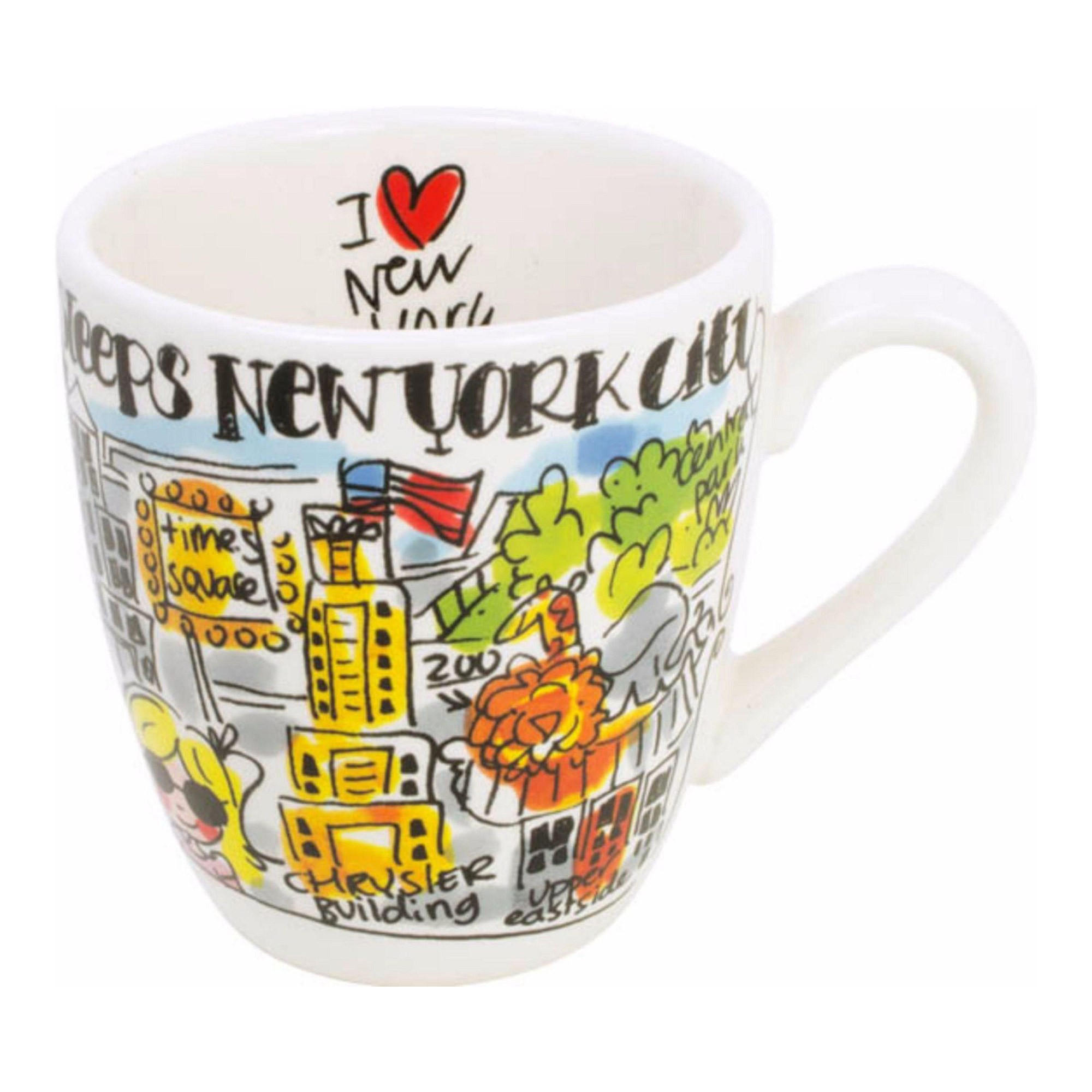MINI-BECHER New York in Bunt - 200 ml - Multicolor, Keramik (0.2L) - Blond Amsterdam