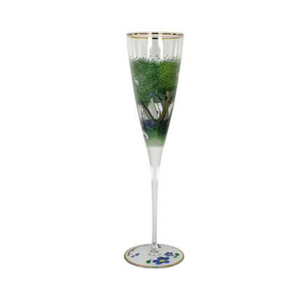 SEKTGLAS Rosina Wachtmeister - Una passeggiata nel verde, Champagnerglas, Sekt, Glas - Multicolor, Glas (0.15L) - Goebel
