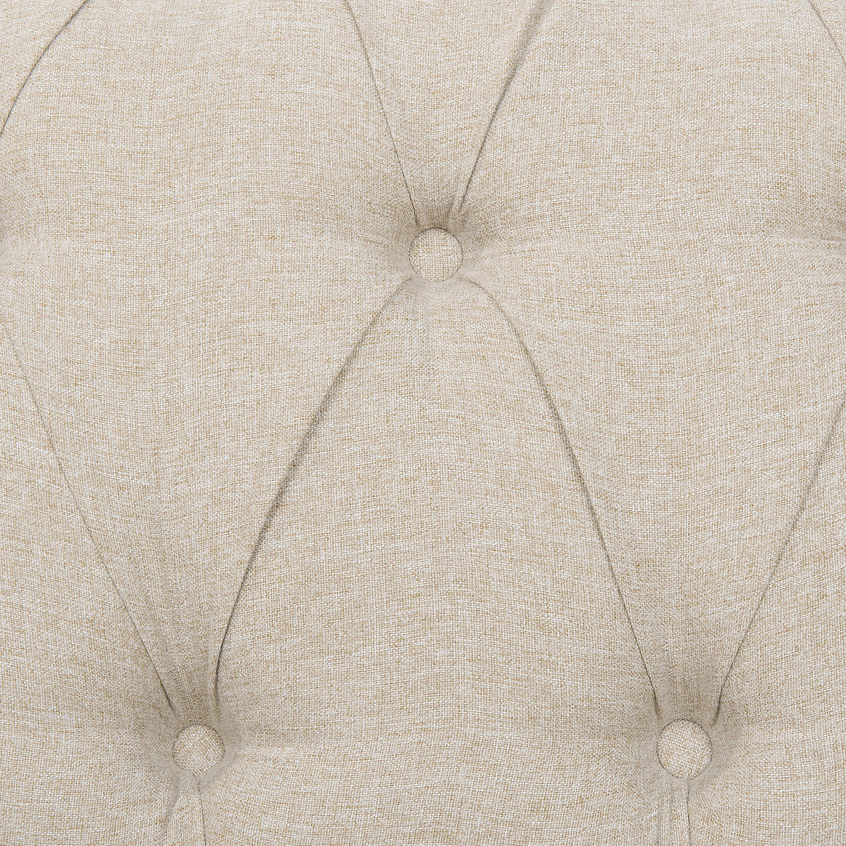 3-SITZER-SOFA Polsterbezug Beige Chesterfield - Beige, Textil (208/78/88cm) - Beliani