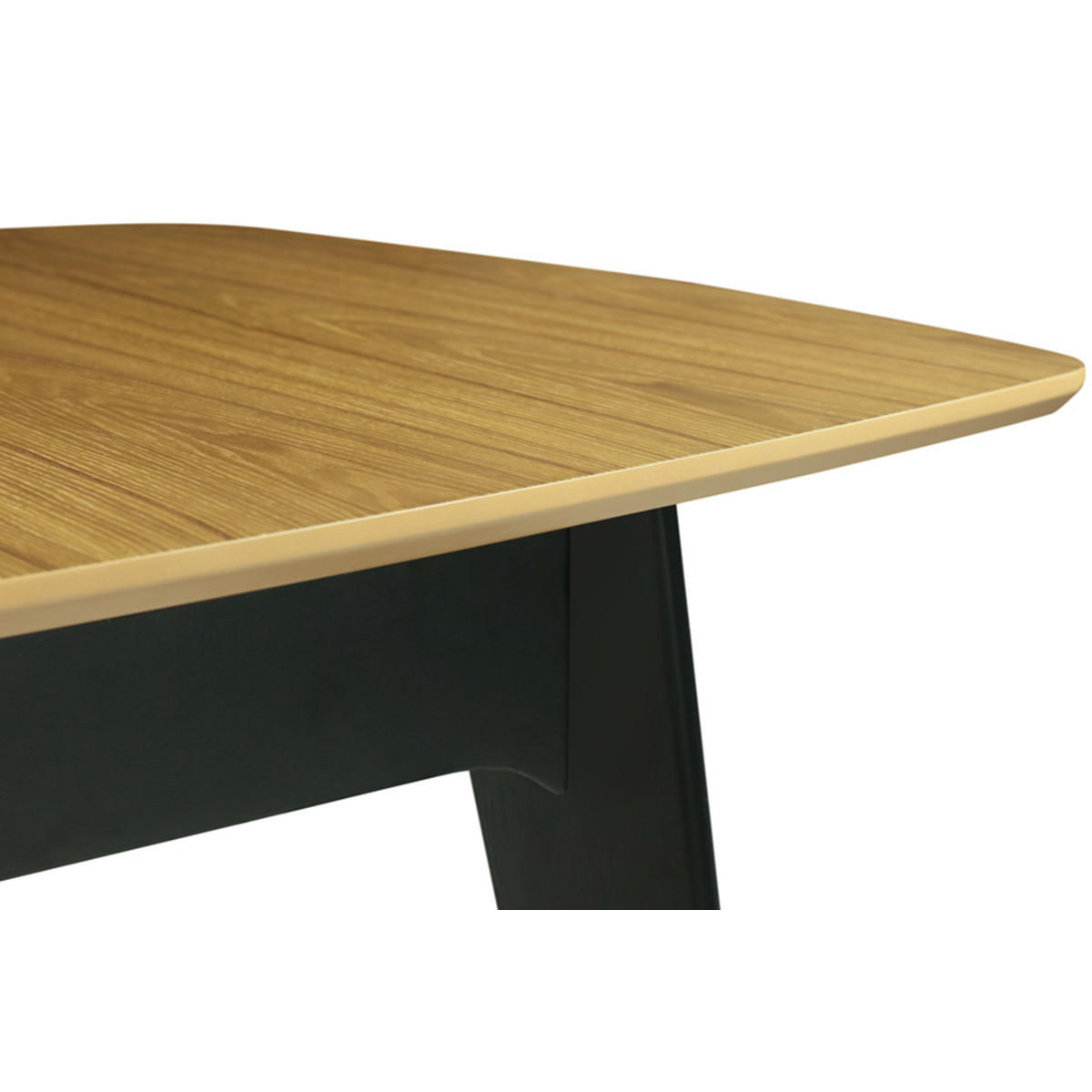 ESSTISCH Ausziehbar Schwarzes Furnier 140+40x90 cm MEENA - Dunkelbraun, Holz (140/90/75cm) - Miliboo