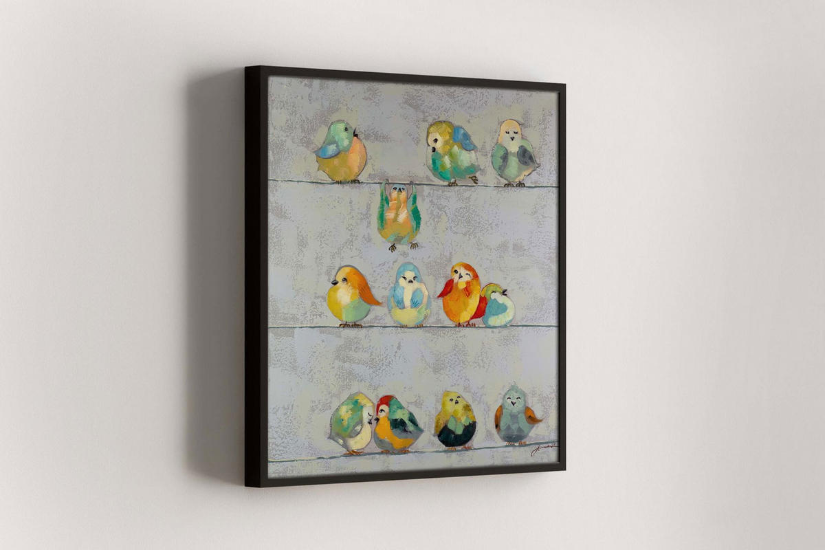 ACRYLBILD HANDGEMALT 80/80 cm - Multicolor/Grau, Holz/Textil (1.6/80cm) - KUNSTLOFT