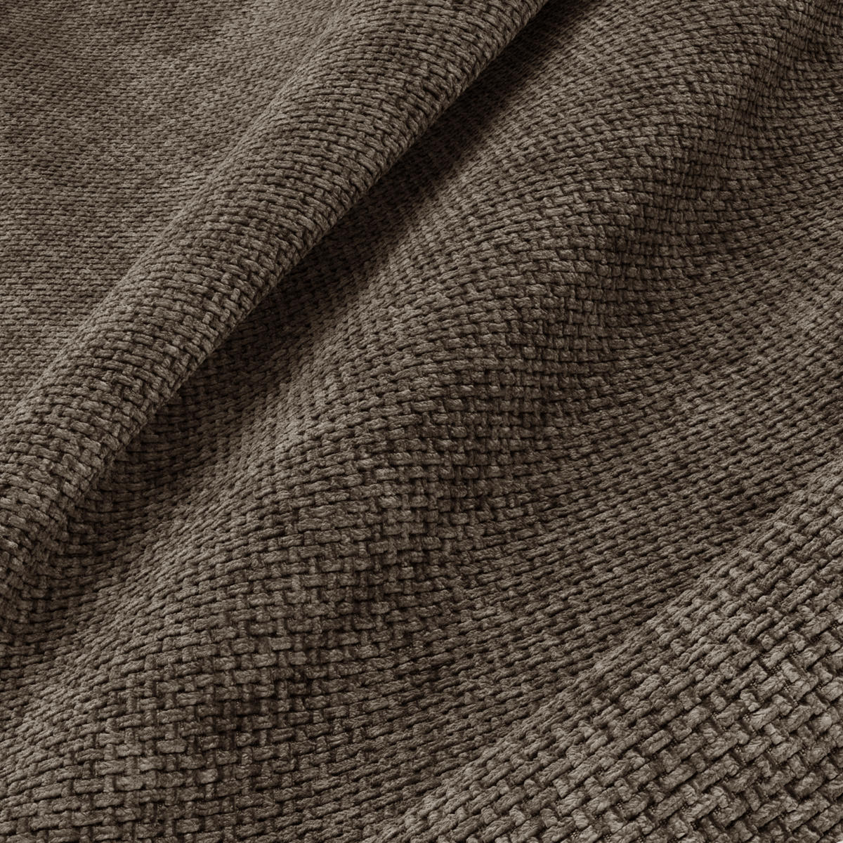 ECKSOFA rechtwinklig HANA Strickvelours Espressobraun 300cm - Dunkelbraun/Braun, Textil (300/155cm) - Premium Interiors